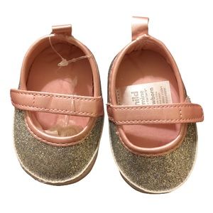 Carters Child of Mine newborn glitter baby shoes